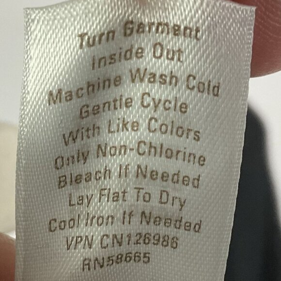 Caslon black V-neck puff sleeve sweater/top, tunic length, size large - Picture 7 of 8